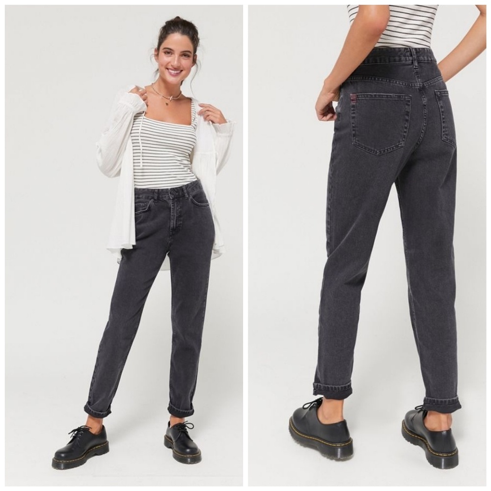 BDG High-Waisted Washed Black Mom Jean
